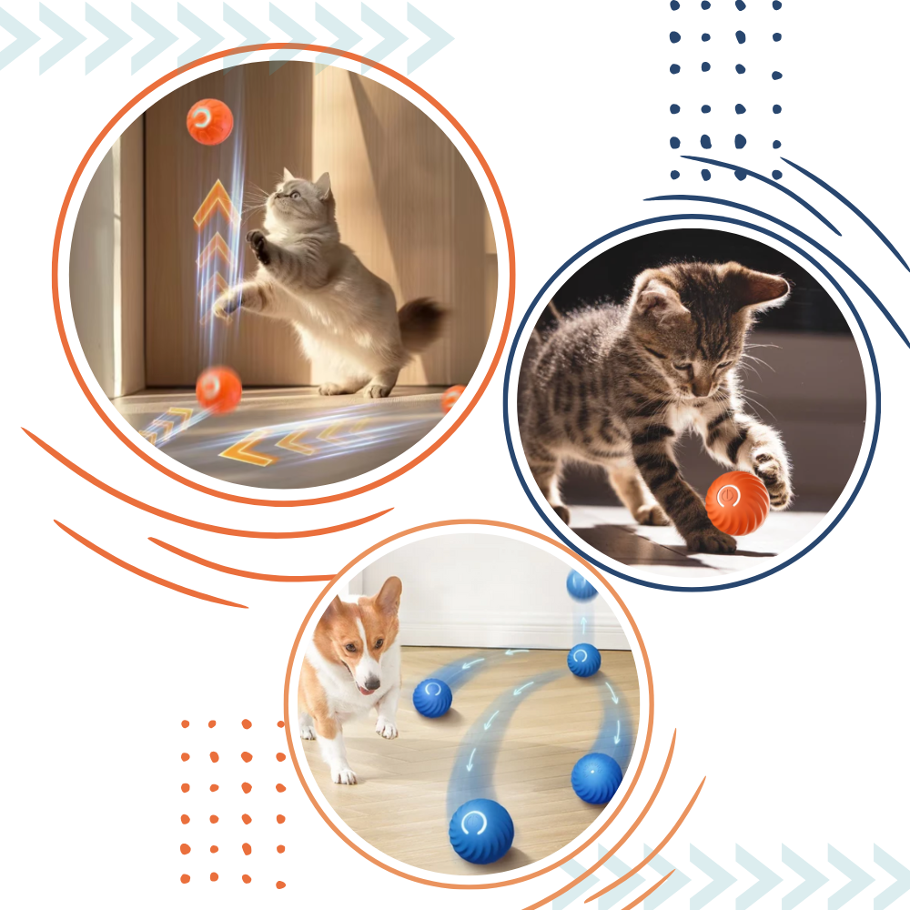 Rechargeable Interactive Dog Ball Durable Obstacle Avoidance Toy