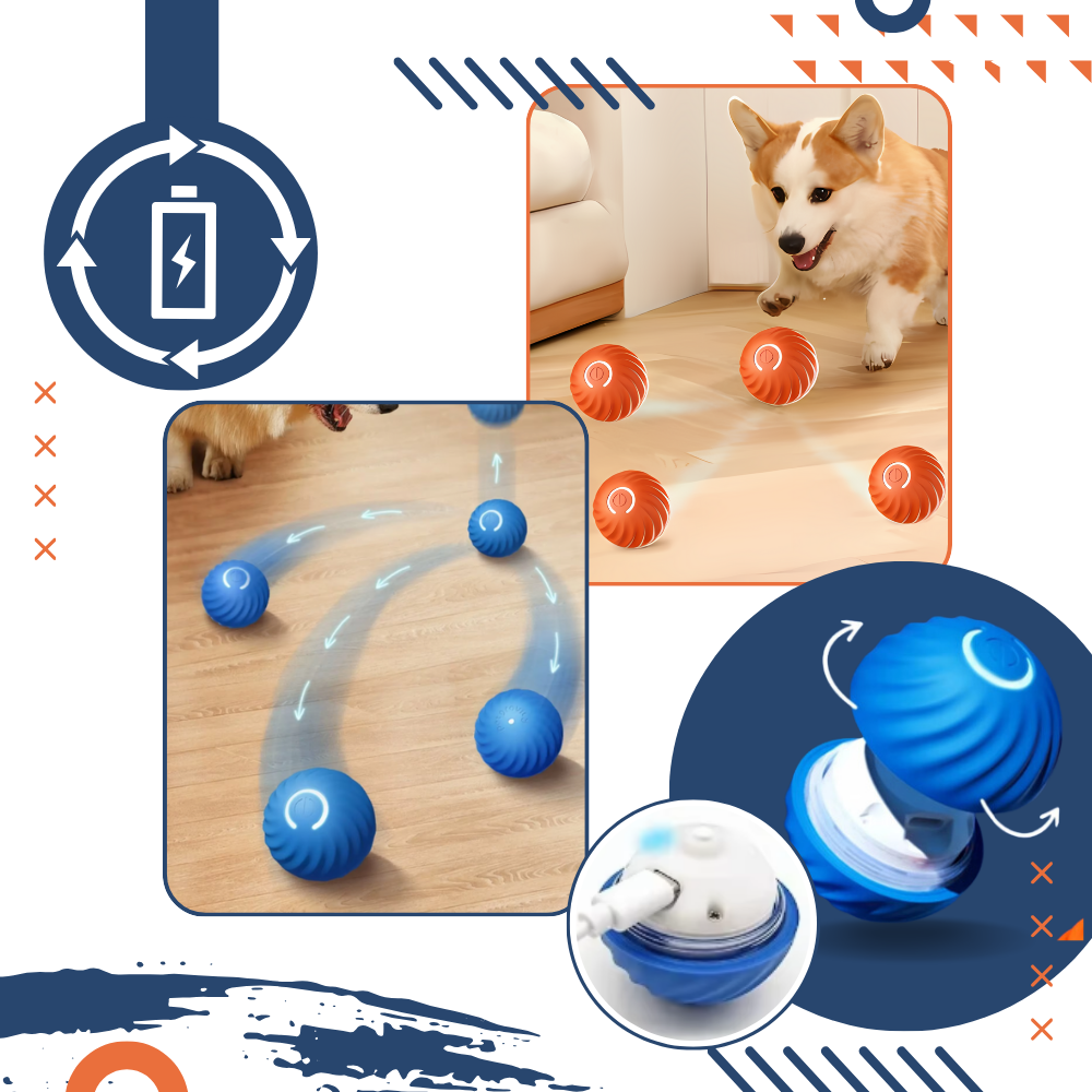 Rechargeable Interactive Dog Ball Durable Obstacle Avoidance Toy