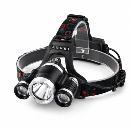 Oplaadbare led-hoofdlamp met verstelbare band en 4 verlichtingsstanden
