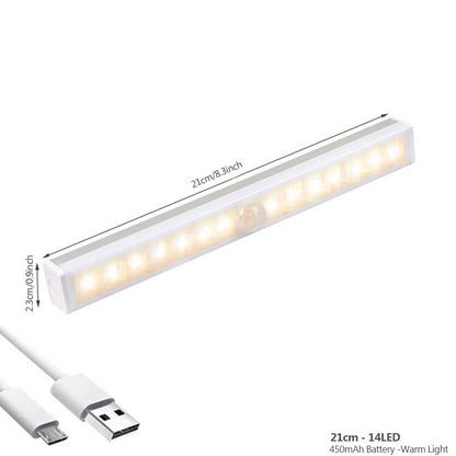 Rechargeable Motion Sensor Night Light Wireless LED Auto On Off Wall Light
