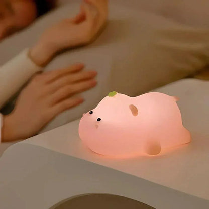 Rechargeable Silicone Animal Night Light for Kids Bedroom