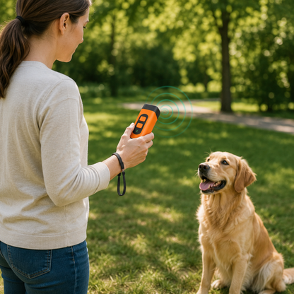 Rechargeable Ultrasonic Handheld Dog Training Device