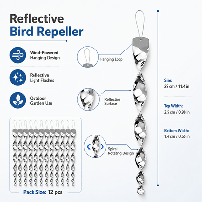 Reflective Hanging Bird Deterrent Wind Spinner
