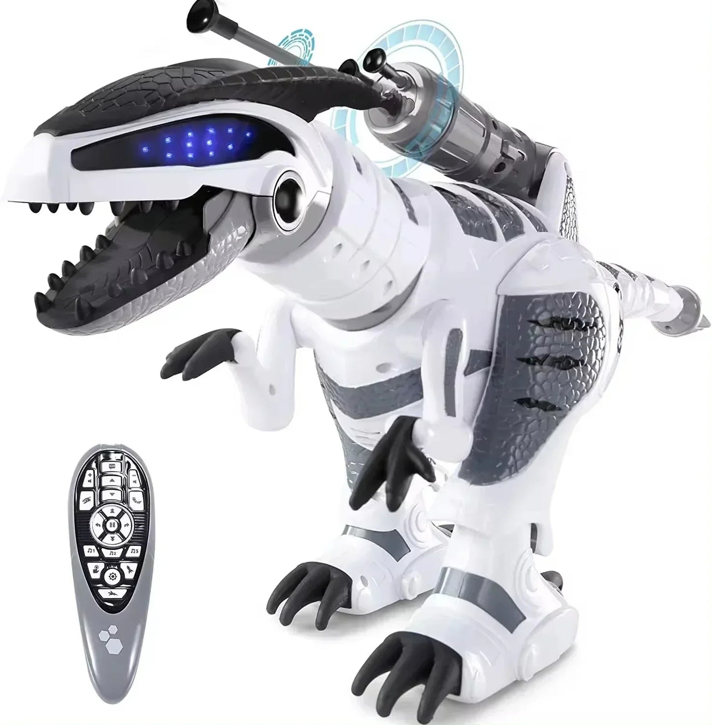 Remote Control Dinosaur Robot Toy Interactive RC Dino Lights Sound Kids Toy