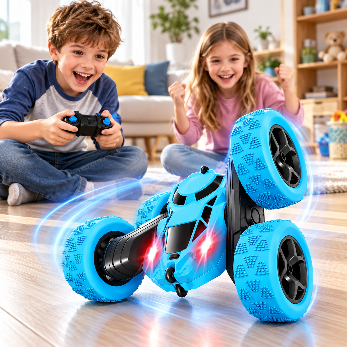 Remote Control RC Stunt Car with 360° Flips and Off-Road Tires