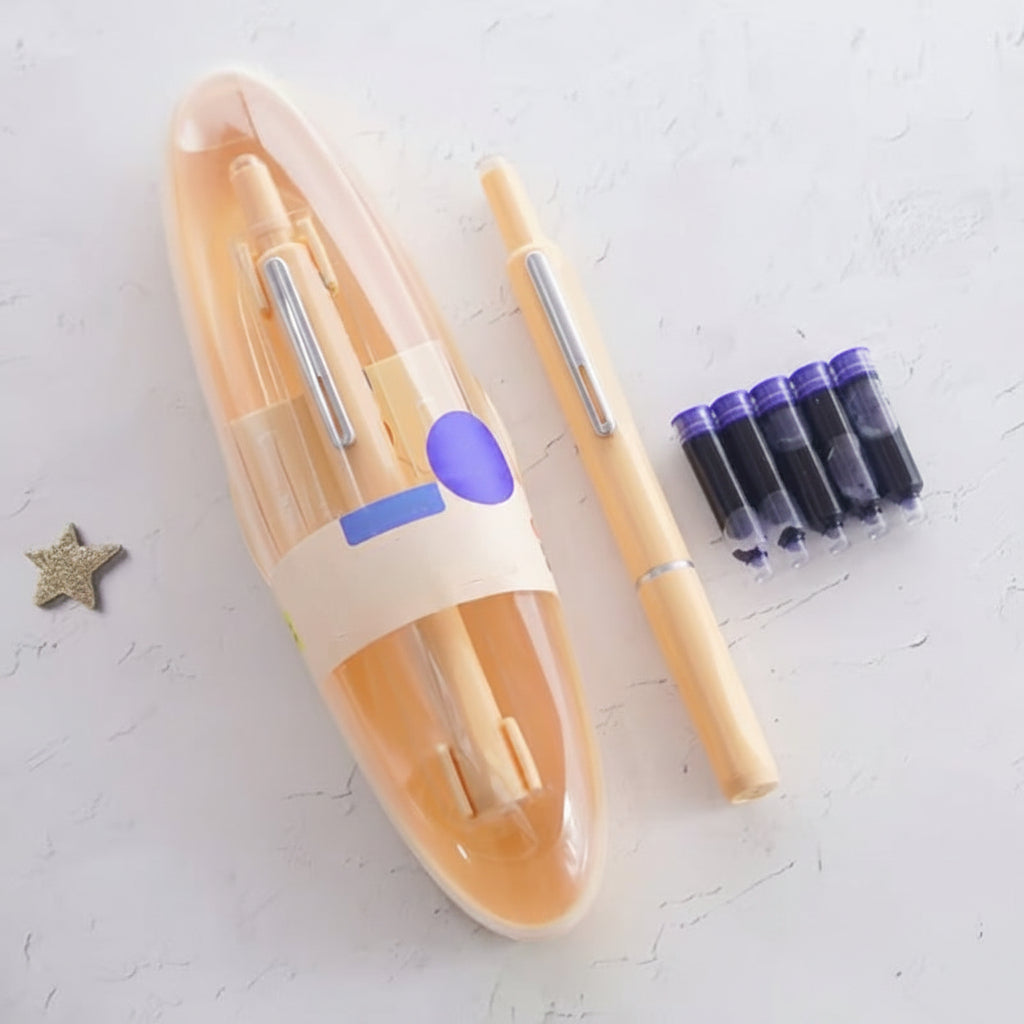 Retractable Fountain Pen with Ergonomic Grip for Smooth Everyday Writing