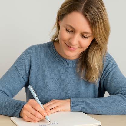 Retractable Fountain Pen with Ergonomic Grip for Smooth Everyday Writing