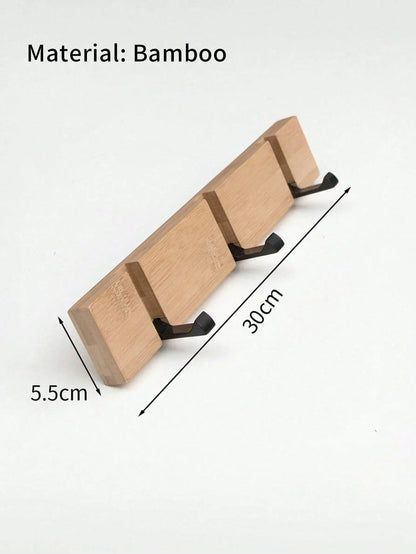 Retractable Wall Coat Rack Space Saving Hook Organizer