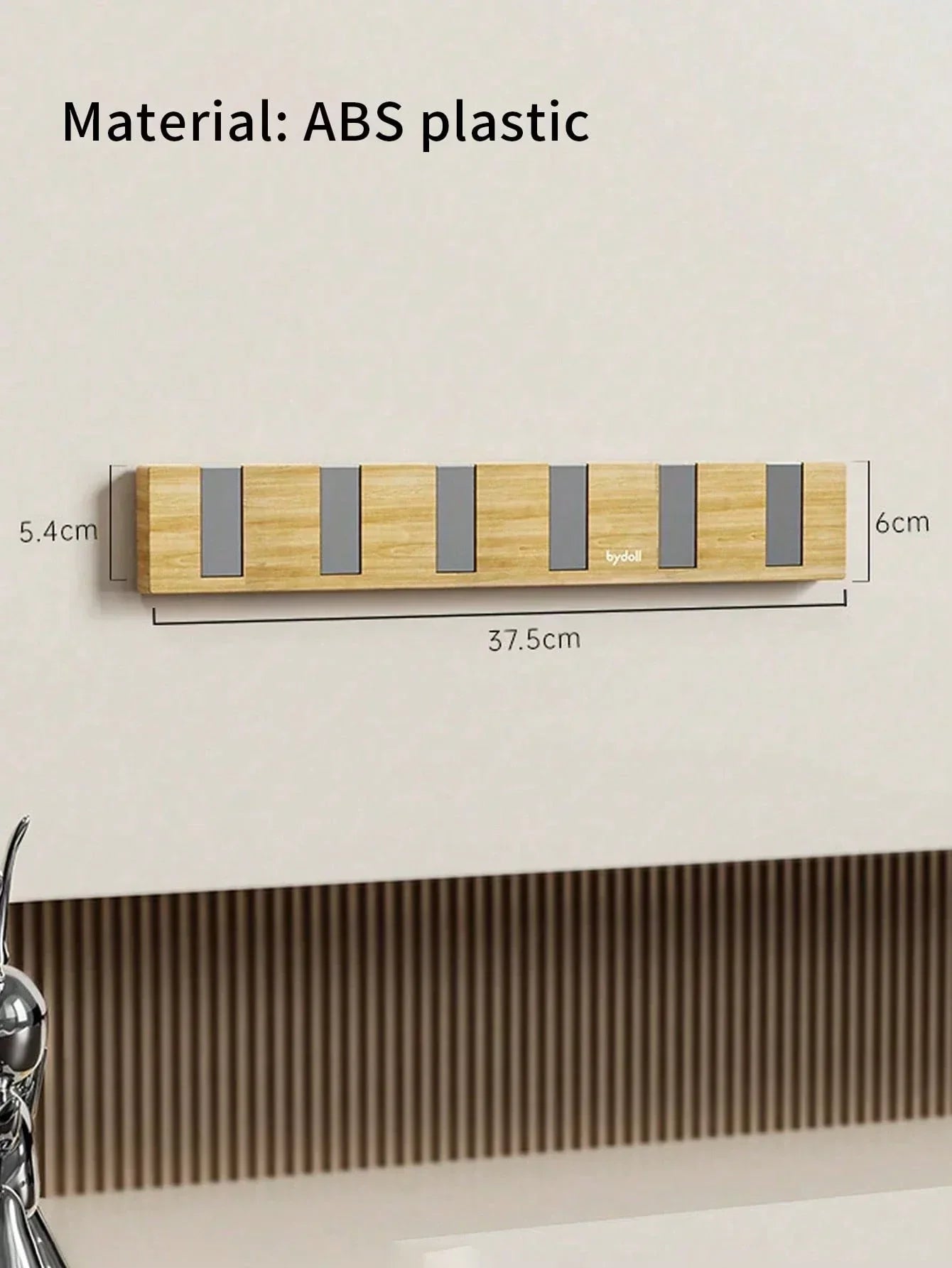 Retractable Wall Coat Rack Space Saving Hook Organizer