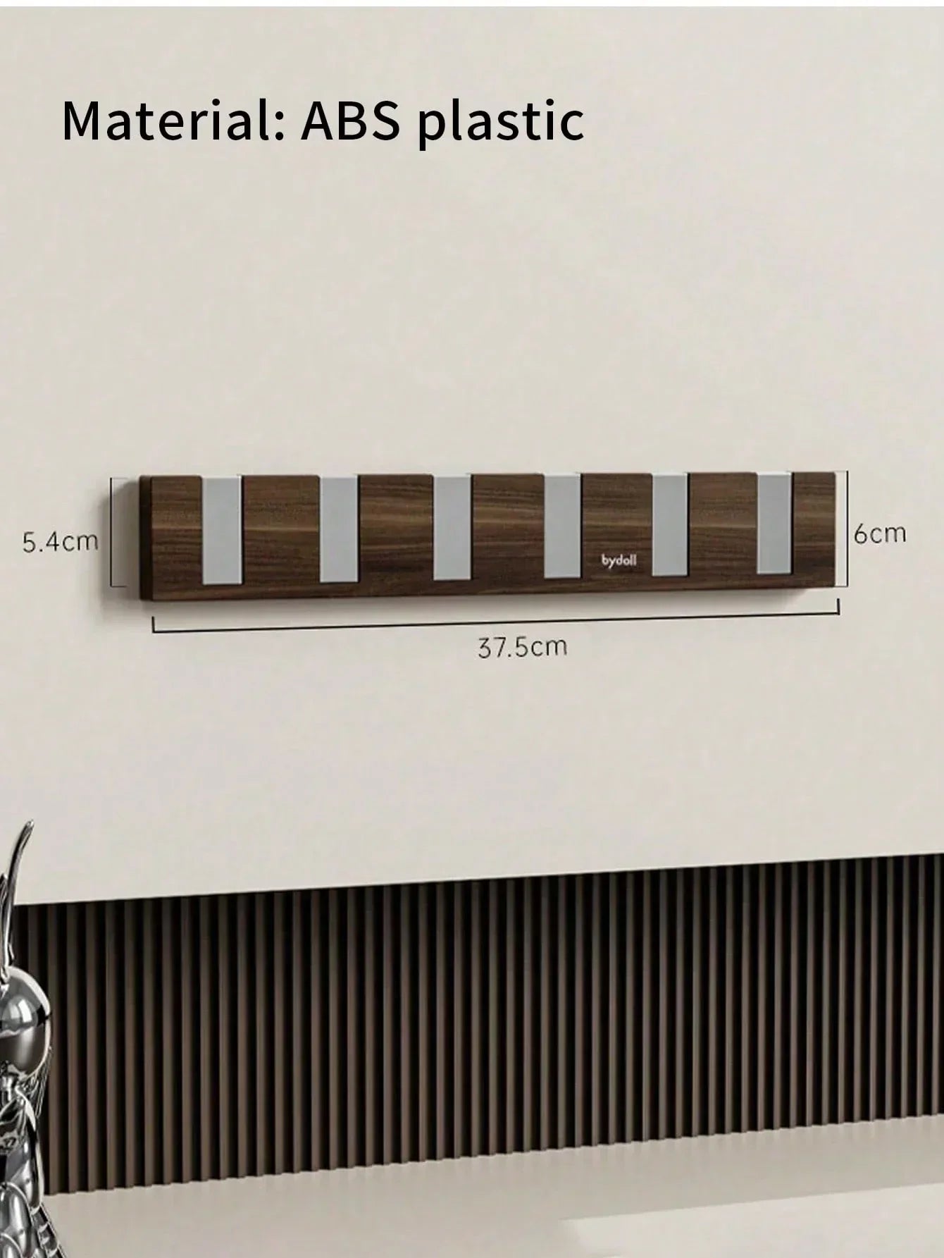 Retractable Wall Coat Rack Space Saving Hook Organizer