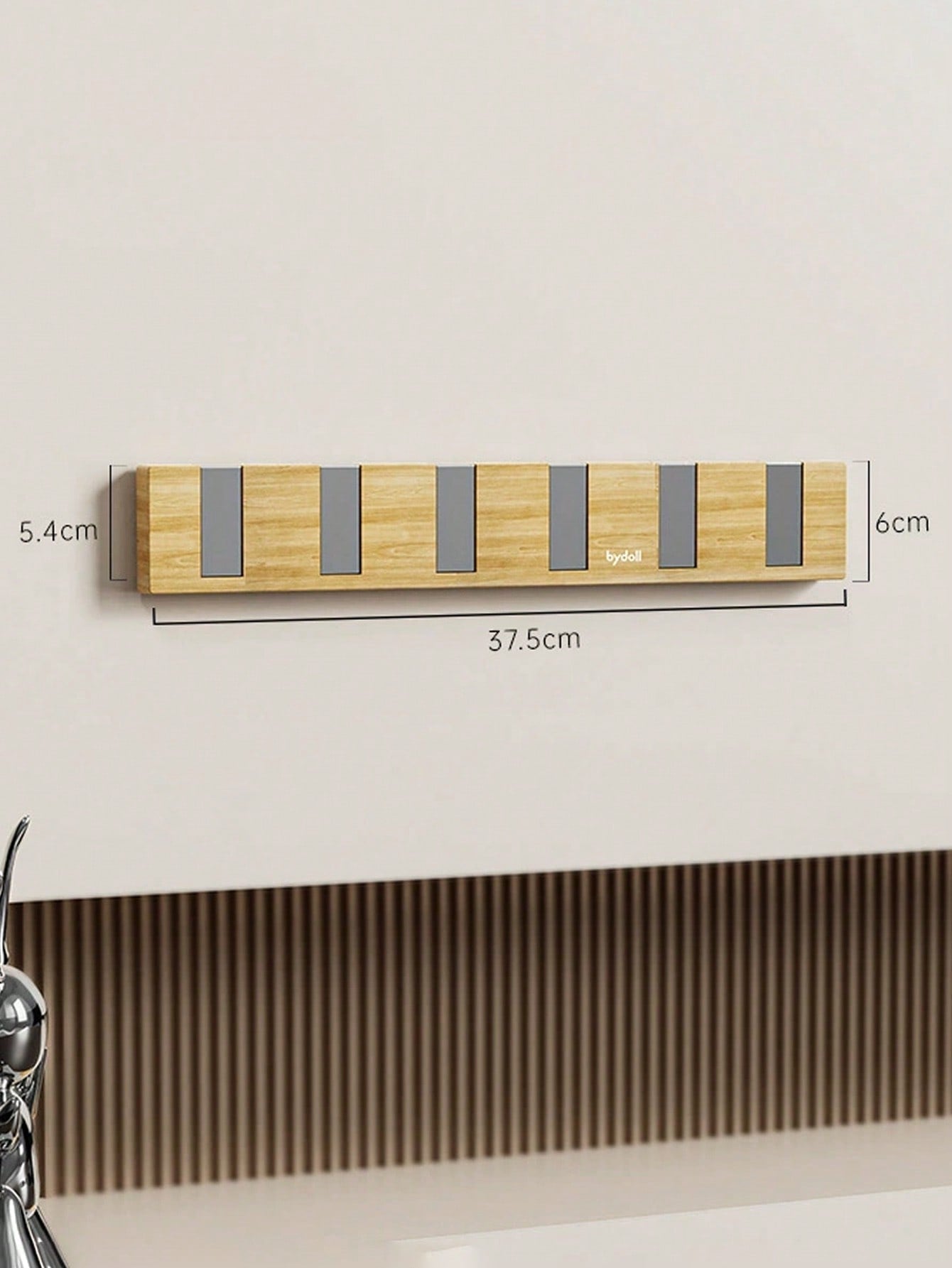 Retractable Wall Coat Rack Space Saving Hook Organizer