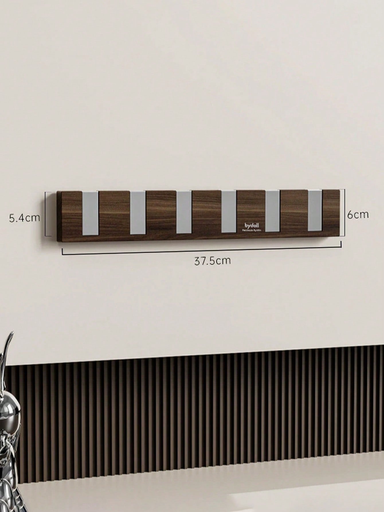 Retractable Wall Coat Rack Space Saving Hook Organizer
