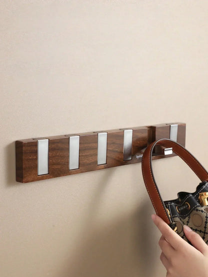 Retractable Wall Coat Rack Space Saving Hook Organizer