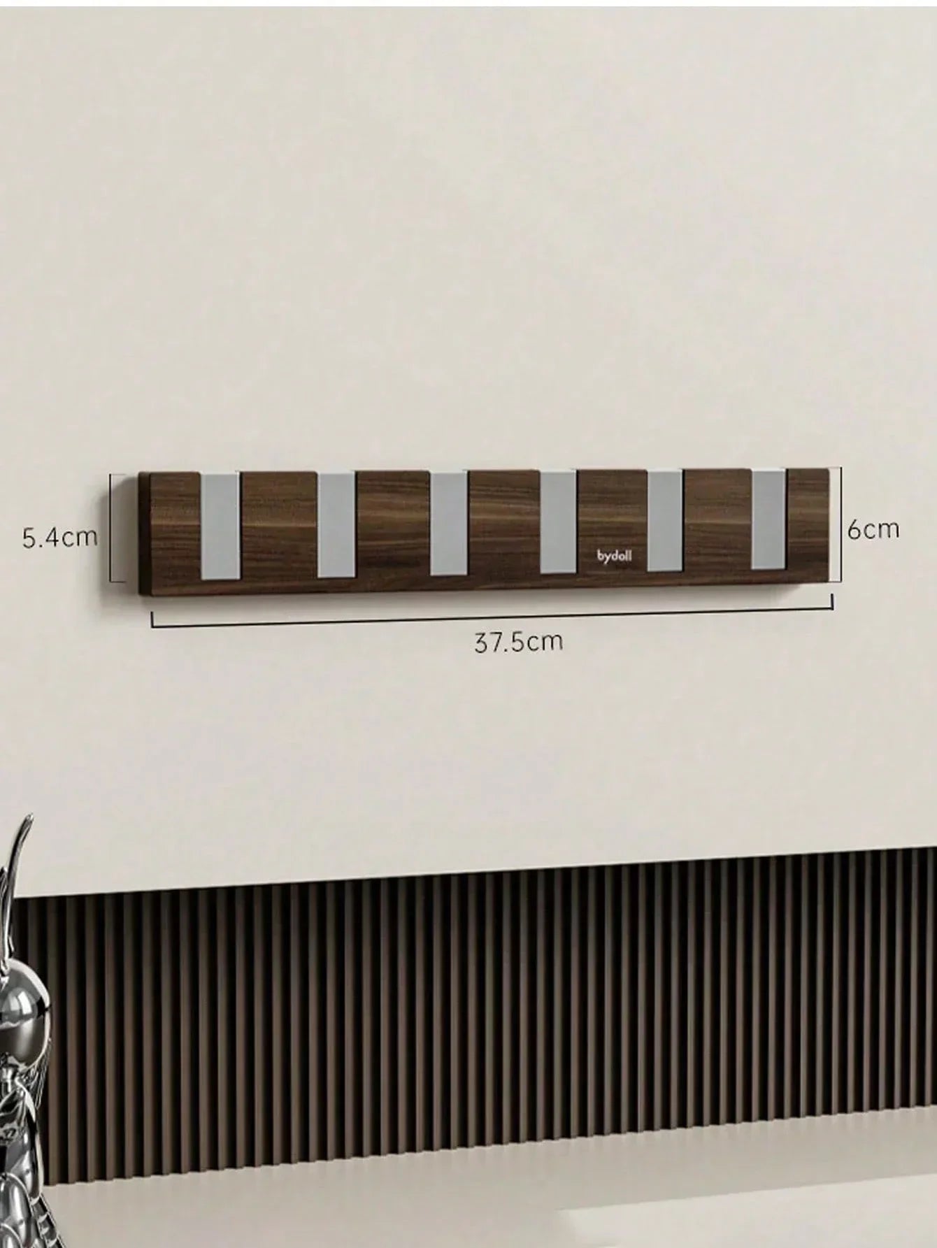 Retractable Wall Coat Rack Space Saving Hook Organizer