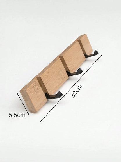 Retractable Wall Coat Rack Space Saving Hook Organizer