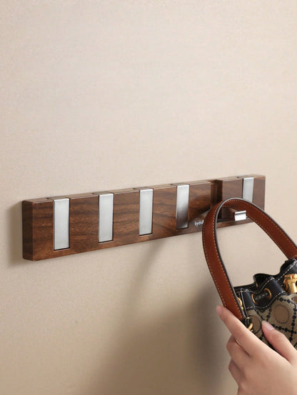 Retractable Wall Coat Rack Space Saving Hook Organizer