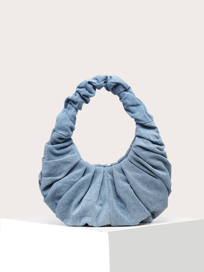 Retro Denim Shoulder Bag Foldable Vintage Casual Handbag