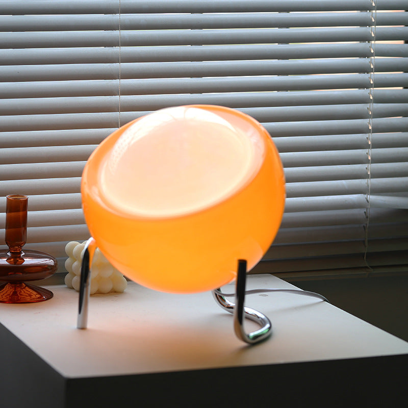 Retro Glass Table Lamp Nordic Style Ambient LED Night Light