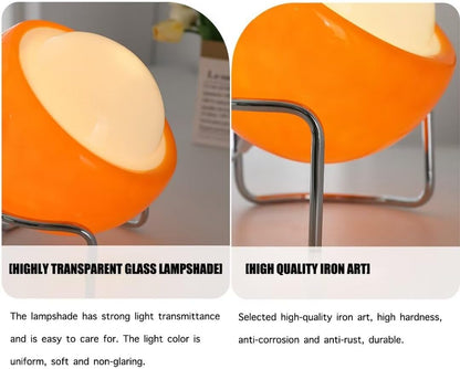 Retro Glass Table Lamp Nordic Style Ambient LED Night Light