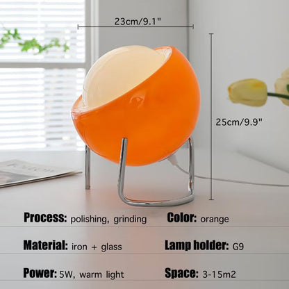 Retro Glass Table Lamp Nordic Style Ambient LED Night Light
