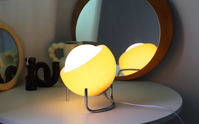 Retro Glass Table Lamp Nordic Style Ambient LED Night Light