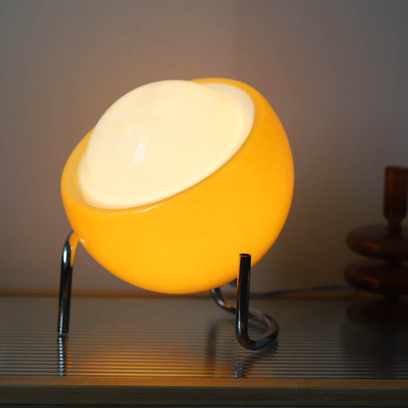 Retro Glass Table Lamp Nordic Style Ambient LED Night Light
