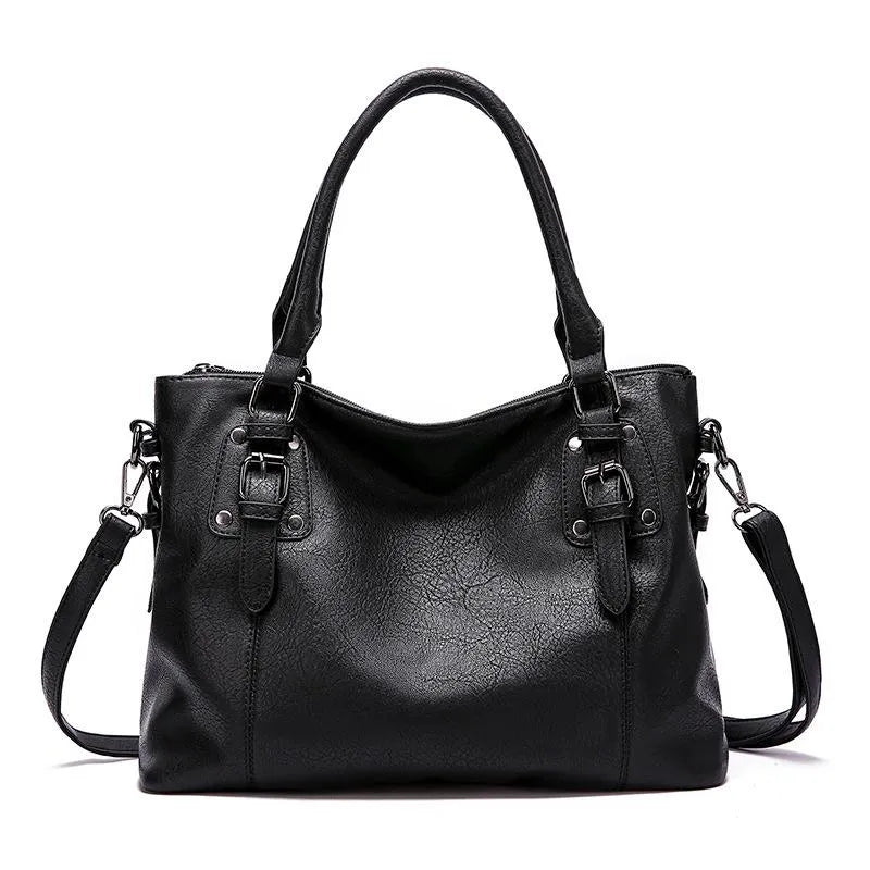 Retro Multi Pocket Handbag Vintage Shoulder Tote Bag