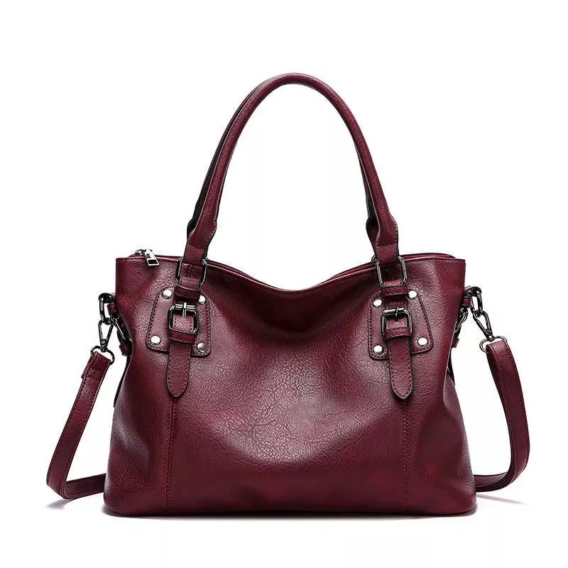 Retro Multi Pocket Handbag Vintage Shoulder Tote Bag