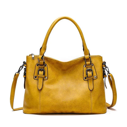 Retro Multi Pocket Handbag Vintage Shoulder Tote Bag