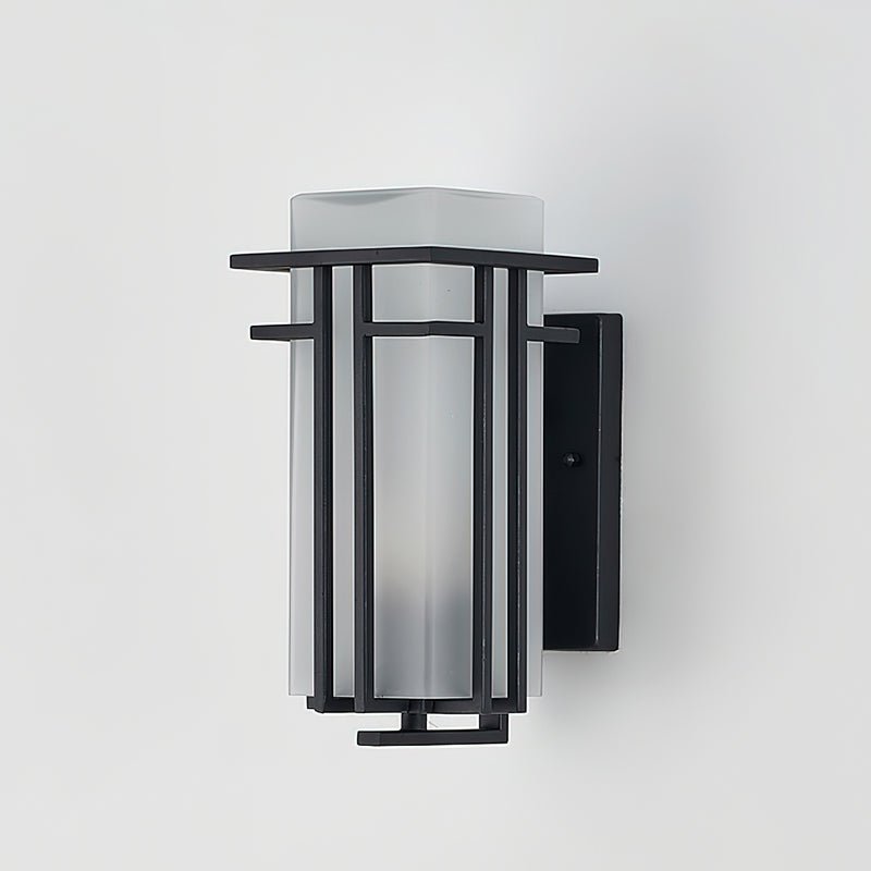 Retro Outdoor Wall Lantern Waterproof Iron Glass Light