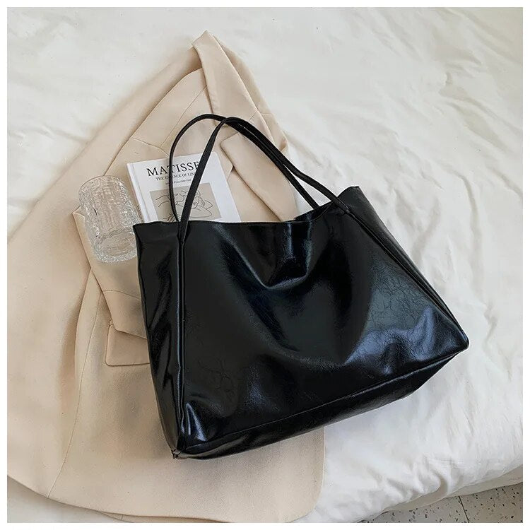 Retro PU Leather Shoulder Bag Womens Vintage Handbag