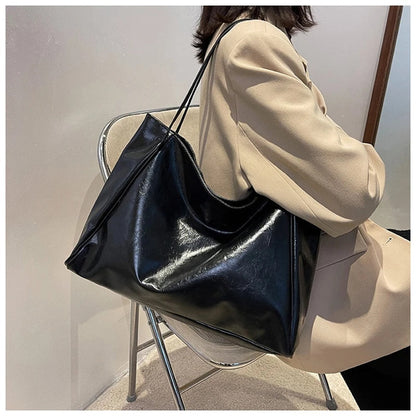Retro PU Leather Shoulder Bag Womens Vintage Handbag