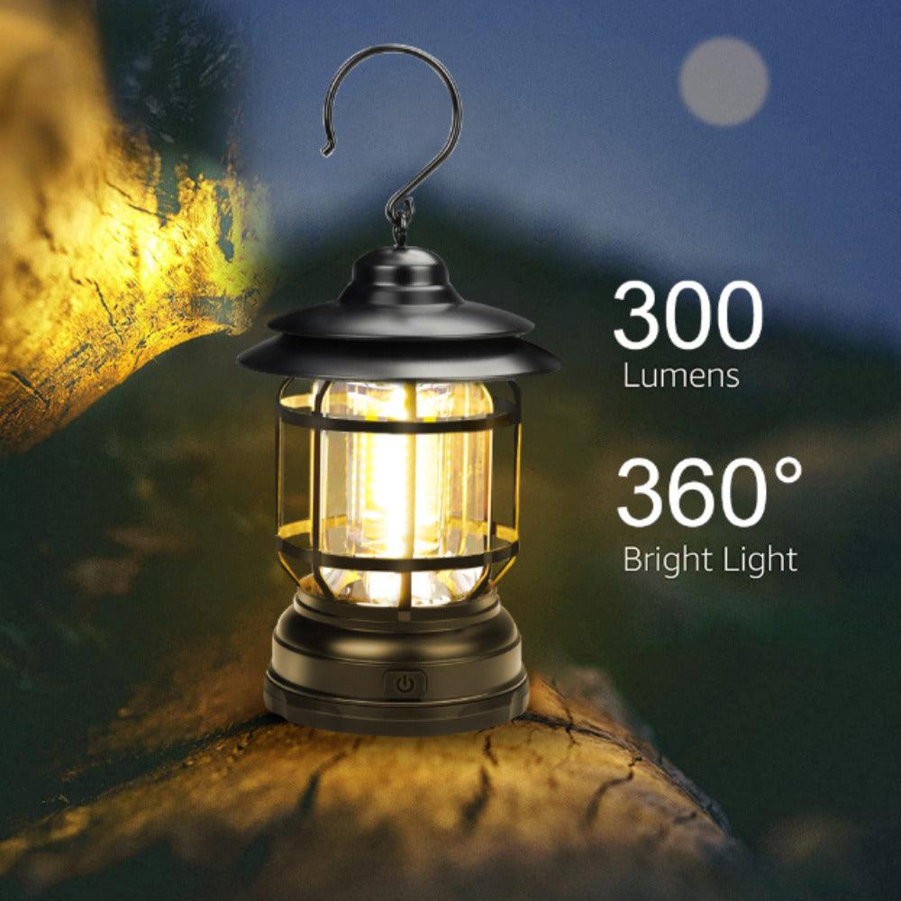 Retro Rechargeable Camping Lantern Portable LED Ambient Light