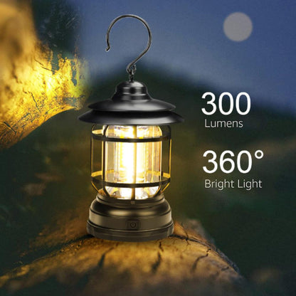 Retro Rechargeable Camping Lantern Portable LED Ambient Light