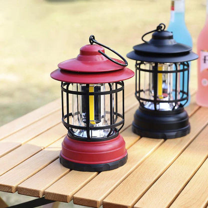 Retro Rechargeable Camping Lantern Portable LED Ambient Light