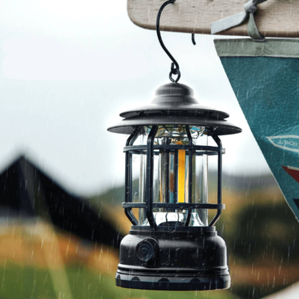Retro Rechargeable Camping Lantern Portable LED Ambient Light