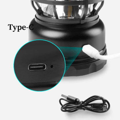 Retro Rechargeable Camping Lantern Portable LED Ambient Light