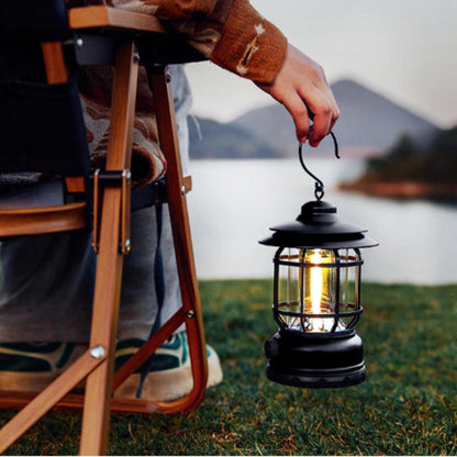 Retro Rechargeable Camping Lantern Portable LED Ambient Light