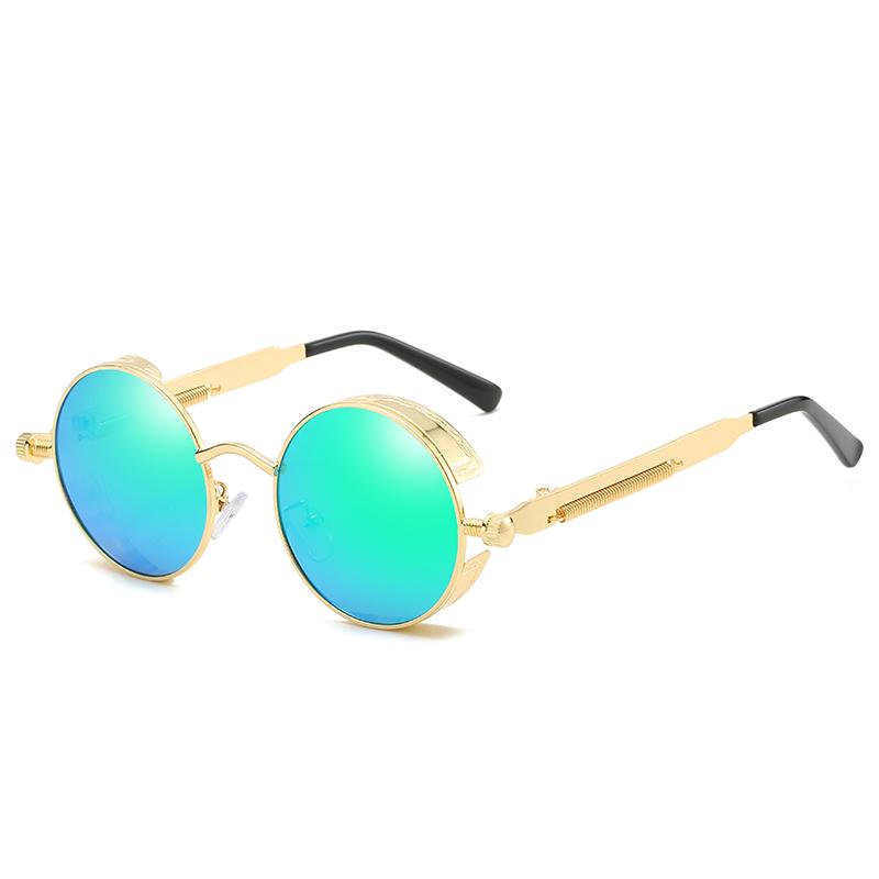 Retro Round Steampunk Sunglasses Polarized UV400 Vintage Unisex Eyewear