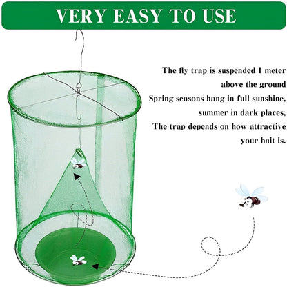 Reusable Hanging Fly Trap Outdoor Pest Control Natural Bait Catcher