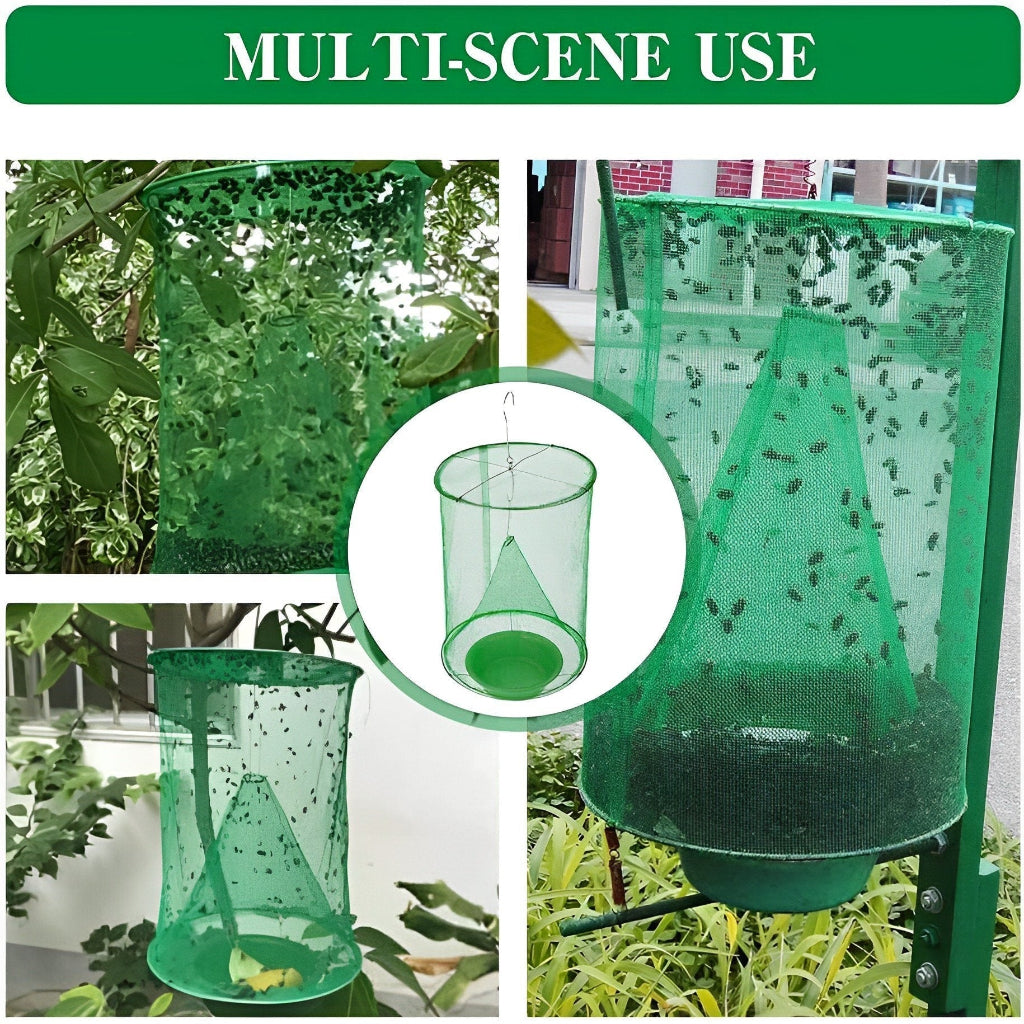 Reusable Hanging Fly Trap Outdoor Pest Control Natural Bait Catcher