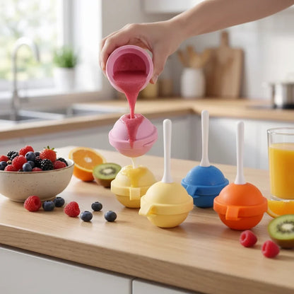 Reusable Ice Pop Moulds for Homemade Frozen Treats and Kids Snacks