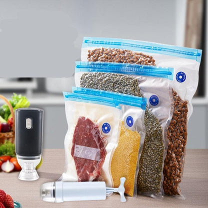 Reusable Vacuum Seal Food Storage Bags Freezer Meal Prep Organizer