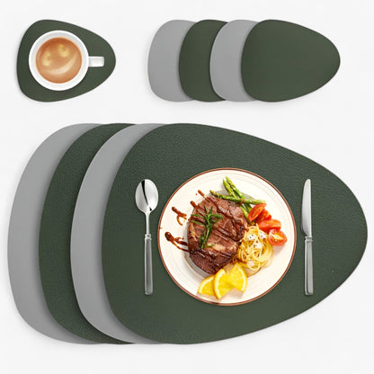 Reversible Heat Resistant Placemats and Coaster Set