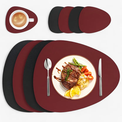 Reversible Heat Resistant Placemats and Coaster Set