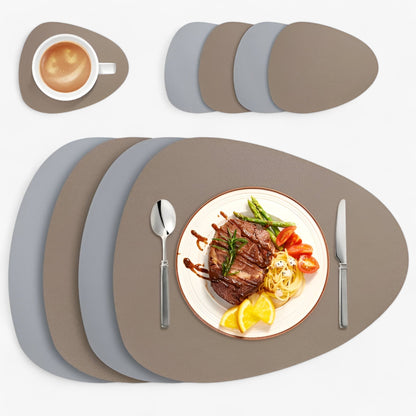 Reversible Heat Resistant Placemats and Coaster Set