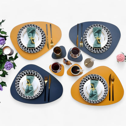Reversible Heat Resistant Placemats and Coaster Set