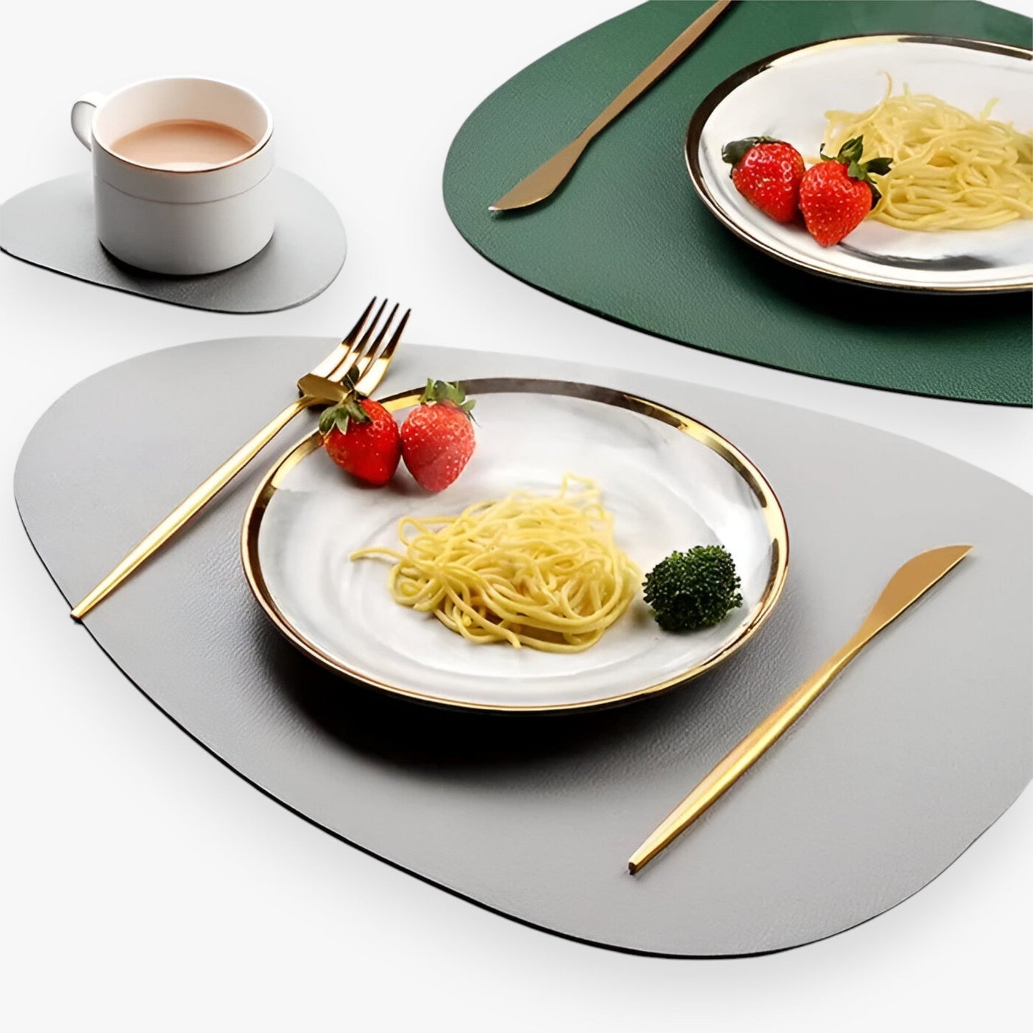 Reversible Heat Resistant Placemats and Coaster Set