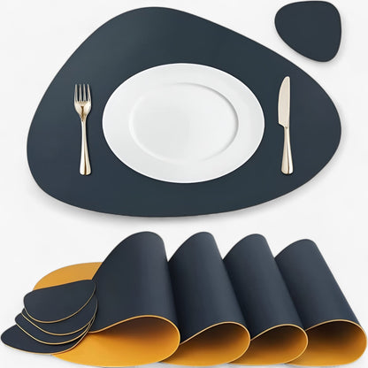 Reversible Heat Resistant Placemats and Coaster Set