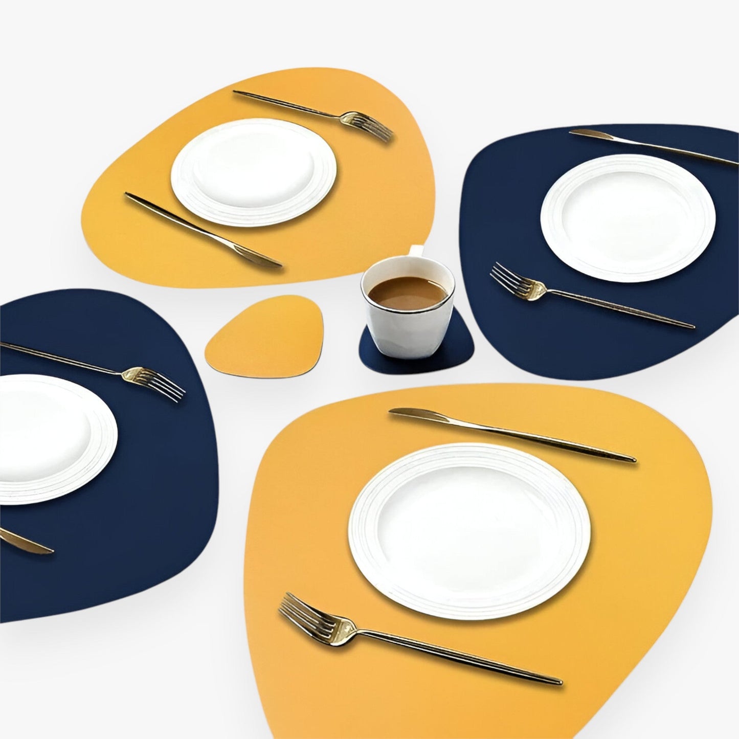 Reversible Heat Resistant Placemats and Coaster Set